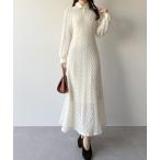 「mipiarl」 長袖ワンピース SMALL アイボリー レディース