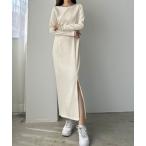 「Louere」 ノースリーブワンピース X-LARGE アイボリー レディース