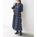 「SHIPS any」 シャツワンピース ONE SIZE ネイビー レディース