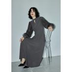 「niana」 長袖ワンピース M チャコール レディース