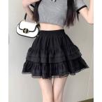 「shopnikoniko」 フリルスカート フリー ブラック レディース
