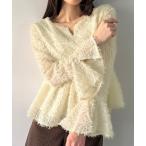 「junoah」 長袖ブラウス LARGE アイボリー レディース