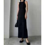 「Louere」 ノースリーブワンピース SMALL ブラック レディース