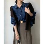 「DouDou」 長袖シャツ FREE ブルー レディース