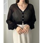 「Louere」 ニットカーディガン MEDIUM ブラック レディース