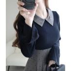 「mily bilet」 ドッキングワンピース X-LARGE ネイビー レディース