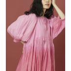 「Freada」 7分袖ワンピース フリ- ピンク レディース
