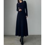「Louere」 長袖ワンピース MEDIUM ネイビー レディース