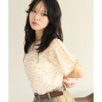 tシャツ 半袖アソート袖リボンシアーメロートップス レディース
