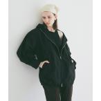 パーカー CRINKLED SHEER NYLON ZIP UP HOODIE レディース