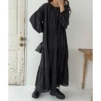 「LAUIR」 長袖ワンピース X-SMALL ブラック レディース