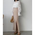 「Louere」 ロングスカート MEDIUM ライトベージュ レディース