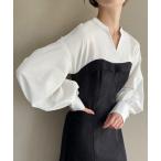 「junoah」 長袖ワンピース MEDIUM ブラック レディース