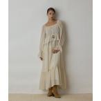 「GRACE CONTINENTAL」 長袖ワンピース 36 ベージュ レディース