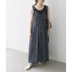 「SHIPS any」 キャミソールワンピース ONE SIZE ネイビー レディース