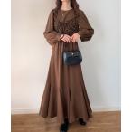 「LAUIR」 コンビワンピース MEDIUM ブラウン レディース