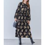 「LAVEANGE」 長袖ワンピース 4L ブラック レディース