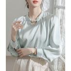 「Miniministore」 「fashion」長袖ブラウス L ブルー レディース