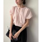 ブラウス シャツ バルーンリボンブラウス レディース