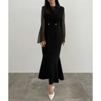 「CENEA」 長袖ワンピース MEDIUM ブラック レディース