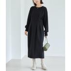「LAVEANGE」 長袖ワンピース LL ブラック レディース