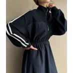 「junoah」 ドッキングワンピース X-LARGE ダークネイビー レディース