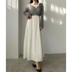 「Louere」 コンビワンピース SMALL アイボリー レディース