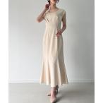 「junoah」 ノースリーブワンピース LARGE ナチュラル レディース