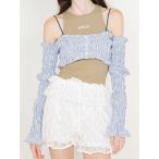 tシャツ 「UVカット」Shirring Off Shoulder Bolero
