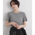tシャツ ラメリブカットクルーネックTシャツ レディース