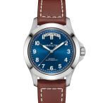 腕時計 HAMILTON 「ハミルトン」 腕時計 Khaki Field （カーキ フィールド） King キング 40MM ブルー×ブラウン メンズ レディース