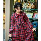 「kutir」 長袖ワンピース LARGE レッド レディース