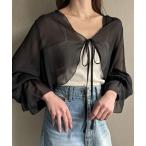「junoah」 ボレロ MEDIUM ブラック レディース