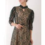 「Lace Ladies」 7分袖ワンピース FREE グリーン レディース