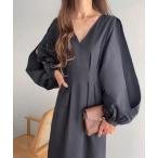 「FILLOU」 長袖ワンピース MEDIUM ブラック レディース