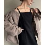 「junoah」 キャミソールワンピース MEDIUM ブラック レディース