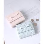 財布 3つ折り財布 ボックスコイン キルティング リボン レディース