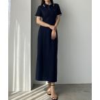 「Louere」 シャツワンピース LARGE ブルー系その他2 レディース