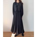 「LAUIR」 長袖ワンピース MEDIUM ブラック レディース