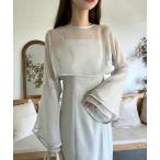 「LAUIR」 長袖ワンピース MEDIUM ライトグレー レディース