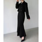 「junoah」 コンビワンピース MEDIUM ブラック レディース