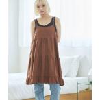 「PILIT」 キャミソールワンピース MEDIUM ブラウン レディース