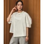 tシャツ 「2026SS」異素材ドッキングアシンメトリー半袖トップス レディース