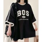 tシャツ 配色ライン 半袖Tシャツ レディース