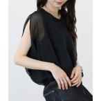 tシャツ オーガンジーレイヤードバルーンプルオーバー レディース