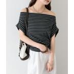 tシャツ サイドギャザーオフショルTシャツ レディース