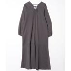 「junoah」 長袖ワンピース X-LARGE グレー レディース