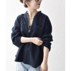 「SHIPS any」 半袖ニット ONE SIZE ネイビー レディース