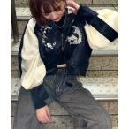 「JEANASIS」 スカジャン FREE ネイビー レディース
