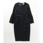 「UNITED ARROWS」 7分袖ワンピース 36 ネイビー レディース